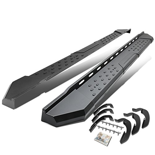 Auto Dynasty 5.5 Inches Side Step Nerf Bar Running Board Compatible with Chevy Silverado GMC Sierra Crew Cab 07-19, Mild Steel, Black Powdercoated