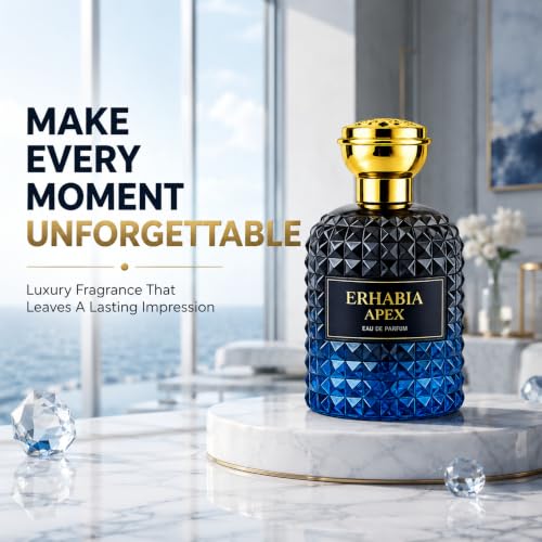 Image of ERHABIA Apex Eau De Parfum for Men & Women, Long Lasting Luxury Fragrance, Strong & Refreshing Scent for Daily Wear, Parties, Date Nights & Gifting, 100ml