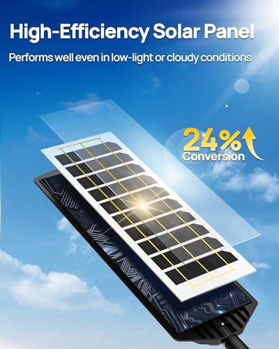 Image of Solar Street Light, 5W Solar Panel, 2600 mAh Battery, 192 LED Beads, Energy Saving, Remote Control (4-Pack)