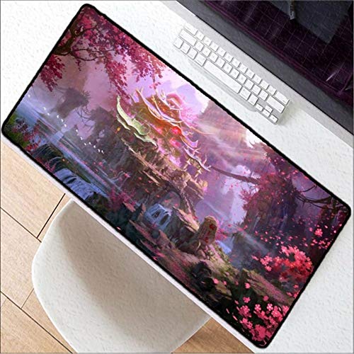 Preisvergleich Produktbild Japanische Fantasie Blume Mauspad Große Pad Laptop Maus Notebook Computer Kreative Gummimatte Gaming Mousepad Für Spiel 400 * 900 * 3Mm