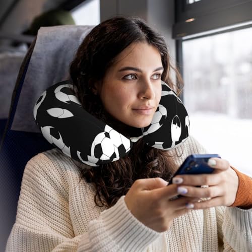 Almohada de poliéster para cuello negra tamaño único miniatura 6