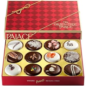 Gluten Free Chocolate Covered Cookie Gift Basket – Gourmet Cookie Gift Box – Gluten Free Chocolate Gift (12 Count) by Gluten Free Palace
