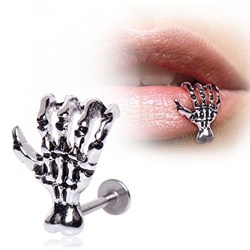 Adecco LLC Zombie Claw Labret 316L Surgical Steel Labret/Monroe (16G 3/8
