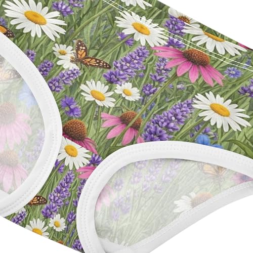 Girls Underwear Toddler 2t Cotton Panties for Girl Animal Briefs Girls Undies Vibrant Wildflowers Purple Butterflies4