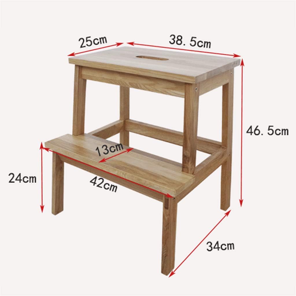 Portable Shoe Bench Household Two Stage Step Ladder Stool Multifunction Flower Rack/Storage Shelf Stairs Chair Easy to Store 42x34x46.5cm