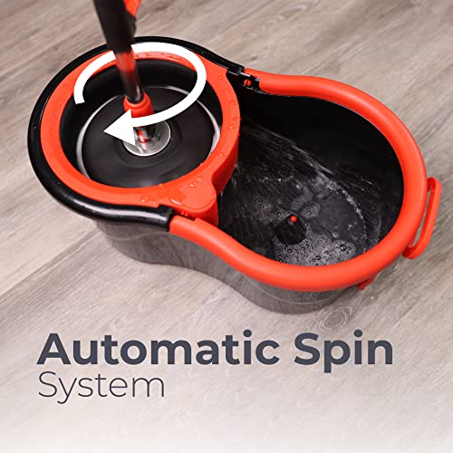 DIVCHI Drehmopp und Eimer-Set, Bodenreinigung, Wischeimer mit Wasserauslassstopfen, praktische Räder und ausziehbarer Griff – Bild 8