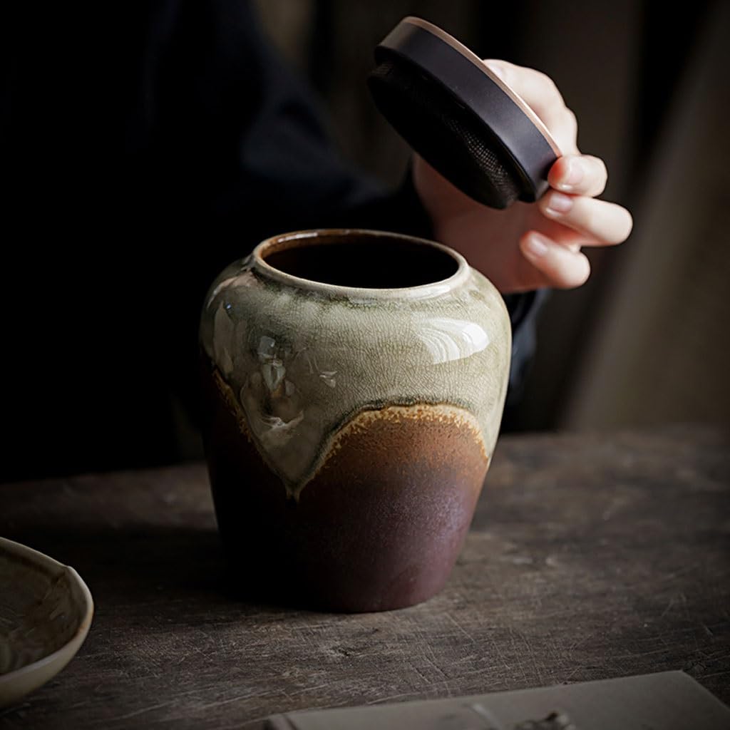 Organizer na torebkę na herbatę Pojemnik do przechowywania herbaty Retro puszki na herbatę Duże ceramiczne zamknięte puszki Puszki do przechowywania herbaty w gospodarstwie domowym Puszki na herbatę