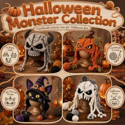 Halloween Monster Hood DIY Crochet Kit (Style C) - 4