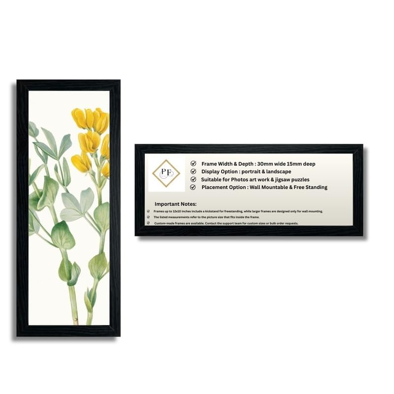 28x18 Inch 24mm Thin Panoramic Picture Frame | Black Panoramic Photo Frame & Poster Frame for Pictures, Photos, Documents, Jigsaw Puzzles, Artwork | Landscape or portrait Wall Mount Display