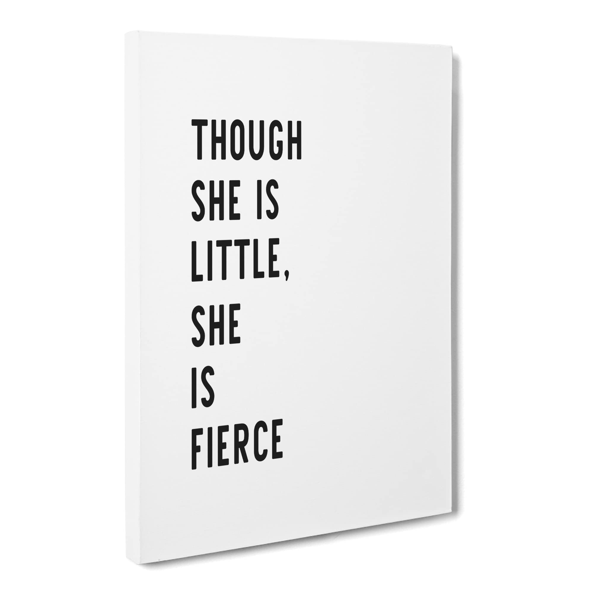 She Is Fierce Typography Quote Canvas Print, Mixed, 25L x 50W cm