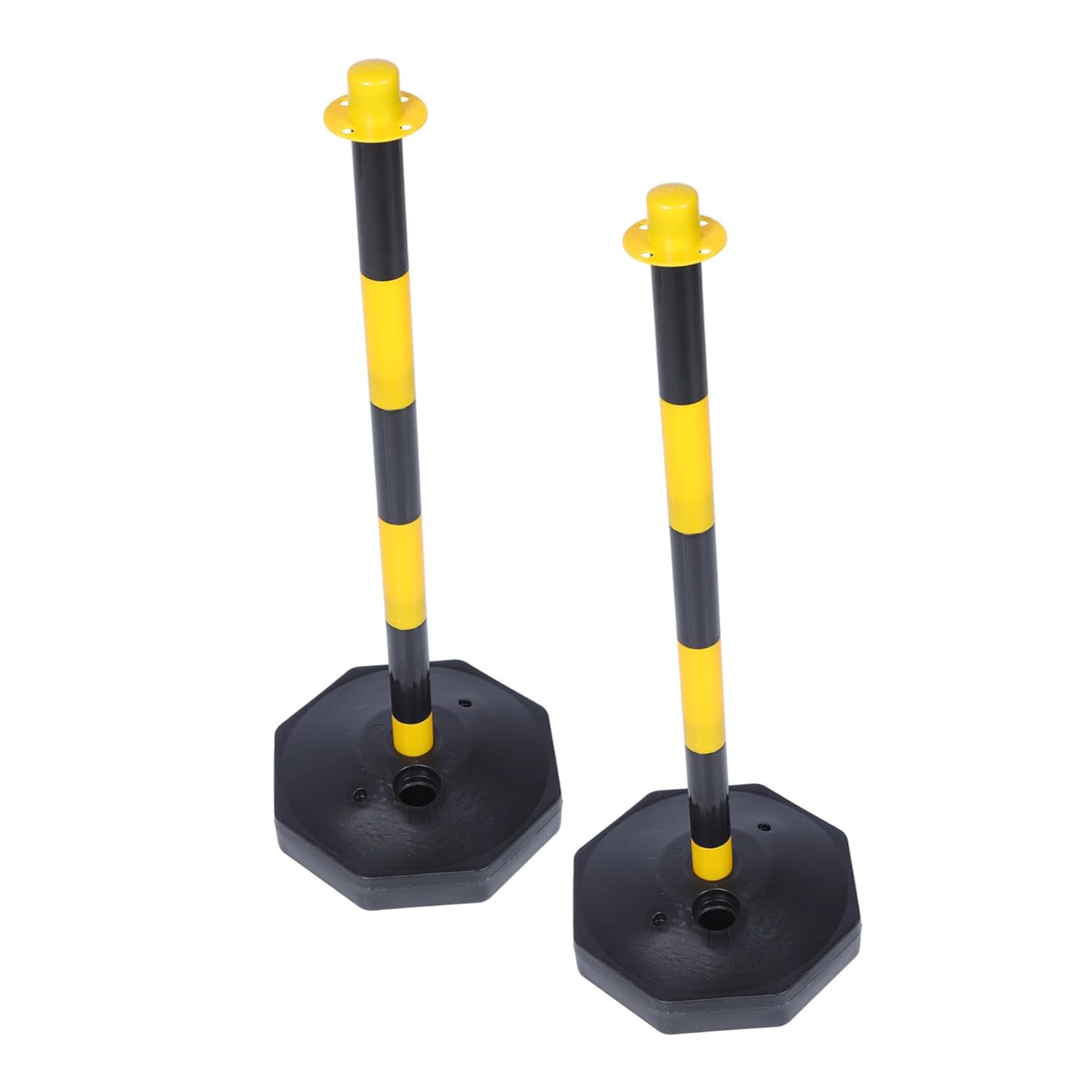 2pcs Traffic Delineator Post Cones Fillable Base for Enhanced Stability Easy Installation Safety Parking Gadgets for Driveways and Garages