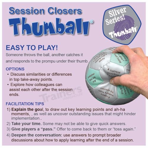 Image of Trainers Warehouse 6 inch Thumball Collection, 32 Prompts for Conversation, Team Building, Relationship and Training