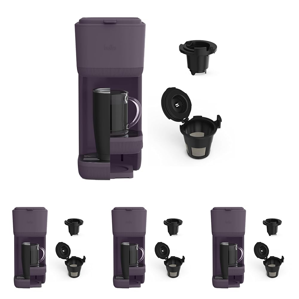 BELLA Single Serve Coffee Maker, K Cup & Coffee Ground Compatible with Removable, Adjustable Drip Tray, Auto Shutoff & Reusable Dishwasher Safe Accessories, Brews 6oz to 14oz, 1000 Watt, Oatmilk — view 13