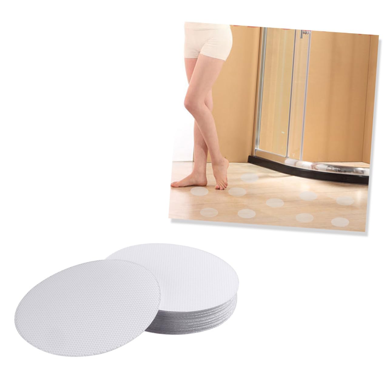 72piezas Pegatinas Antideslizantes Redondas para Baño Apliques De Seguridad para Ducha y Bañera Accesorios De Baño Peva Fáciles De Aplicar y Resistentes