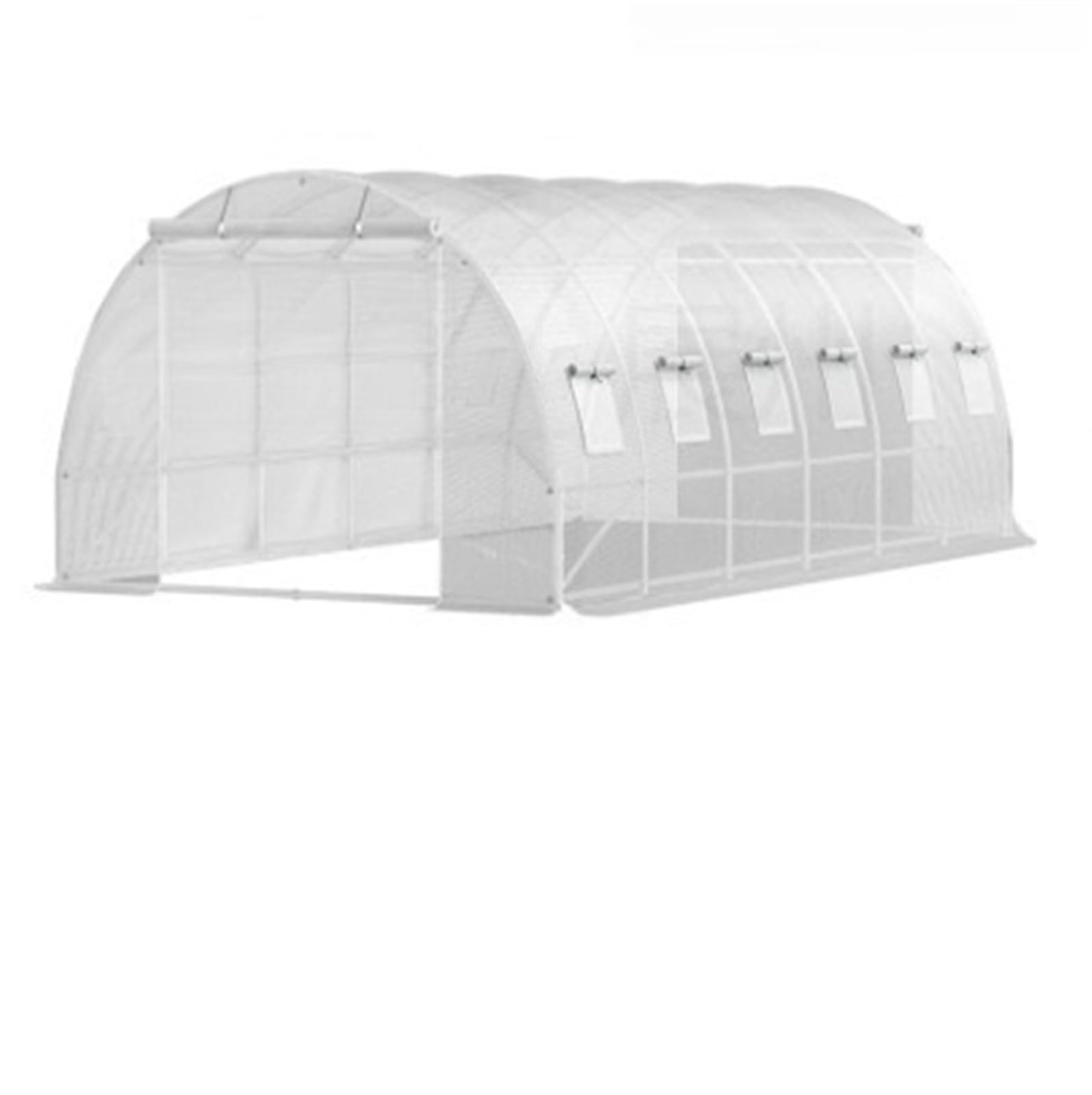 GewäChshaus Treibhaus Tomatenhaus Faltbarer wachsender Raum-Kleiner Gewächshaus-Plastikschuppen-Einzelspanne for Erdbeere(White,2x2x2m-19mm Tubes)