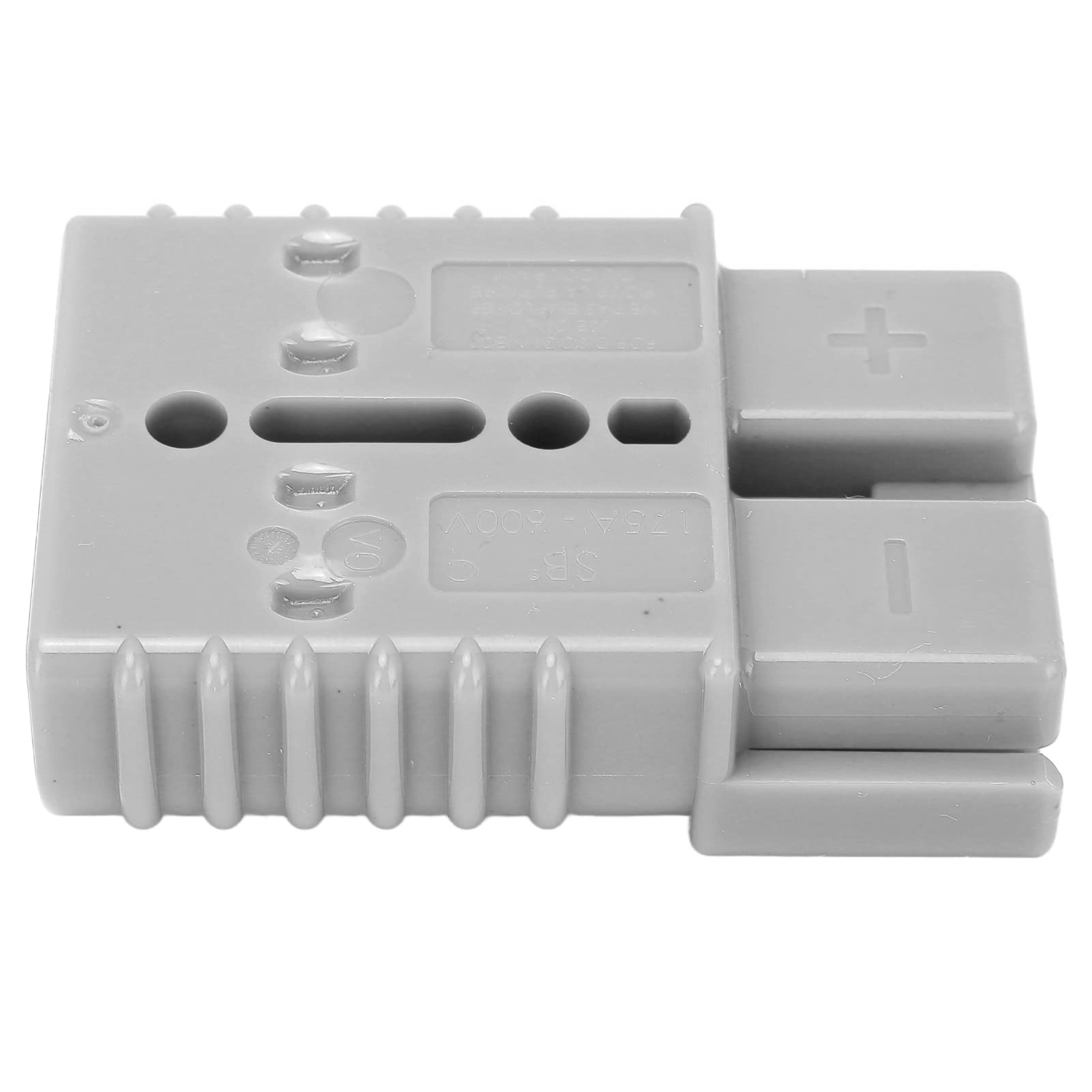 SB175A Connecteur de batterie avec terminal, câble de batterie, connecteur rapide 175 A 600 V, connecteur robuste pour chariots élévateurs et bateaux, matériau (gris)