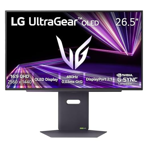 LG 27GX790A-B 27-inch Ultragear OLED Gaming Monitor QHD 1440p 480Hz, 0.03ms, DisplayPort 2.1, True Black 400, NVIDIA G-Sync, AMD FreeSync Premium Pro, HDMI, USB, Tilt/Height/Swivel/Pivot Stand, Black