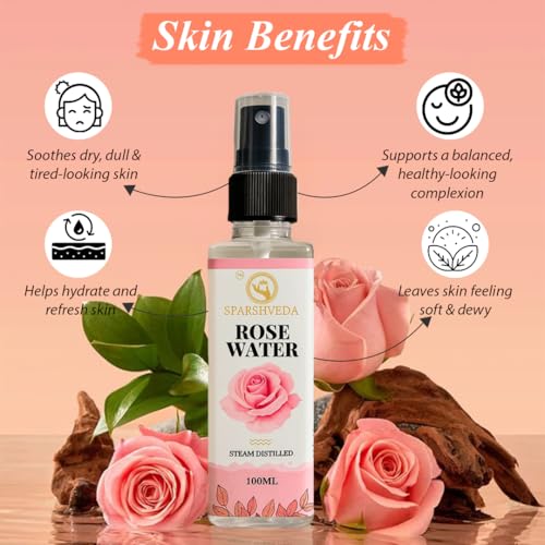 Image of Rose Water Herbal Skin Toner - Hydrating & Refreshing | Balances pH | Fights Acne | Gentle for All Skin Types | No Paraben | Alcohol Free | 100 ml | For All Skin Types