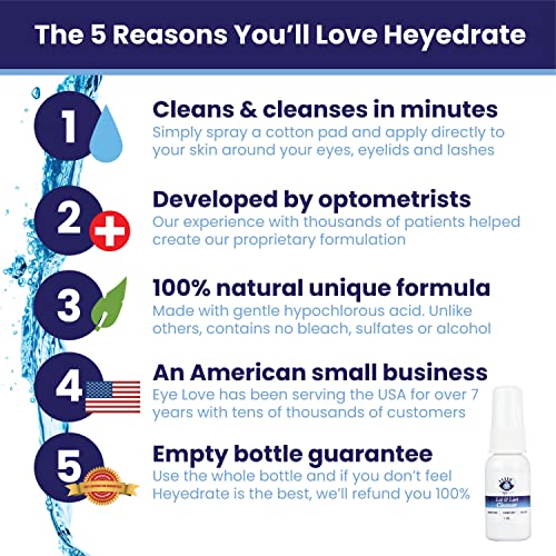 image for Eye Love Heyedrate Lid and Lash Cleanser Spray – Gentle, Pure Hypoch