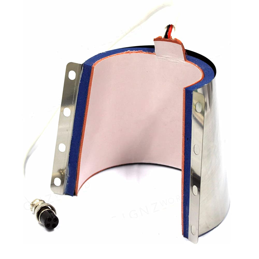 Freesub Mug Mat 6oz, 11oz, 12oz, 17oz Latte/Durham Wrap Element Heat Press Attachment ST210 ST110 (12oz Latte Mug Mat)