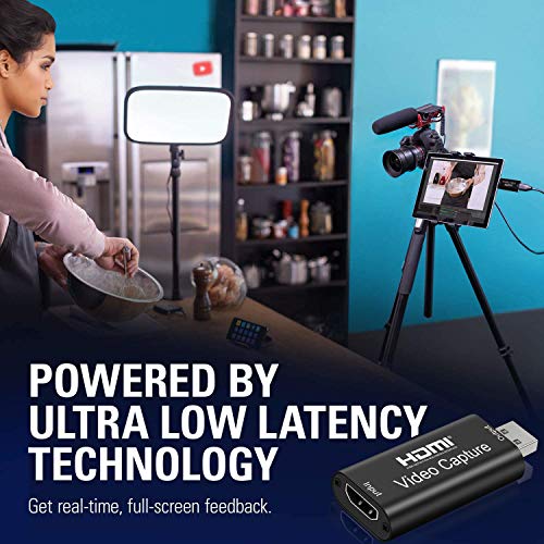 GOODAN Audio Video Capture Cards - HDMI to USB 2.0 - High Definition 1080p 30fps - Record Directly to Computer for Gaming, Streaming, Teaching, Video Conference or Live Broadcasting