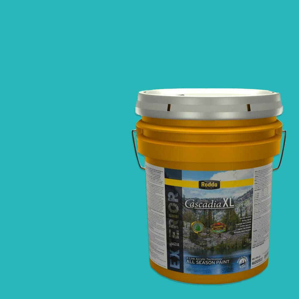 Rodda Paint CASCADIA XL Exterior Satin 5-Gallon, Cyan Sky
