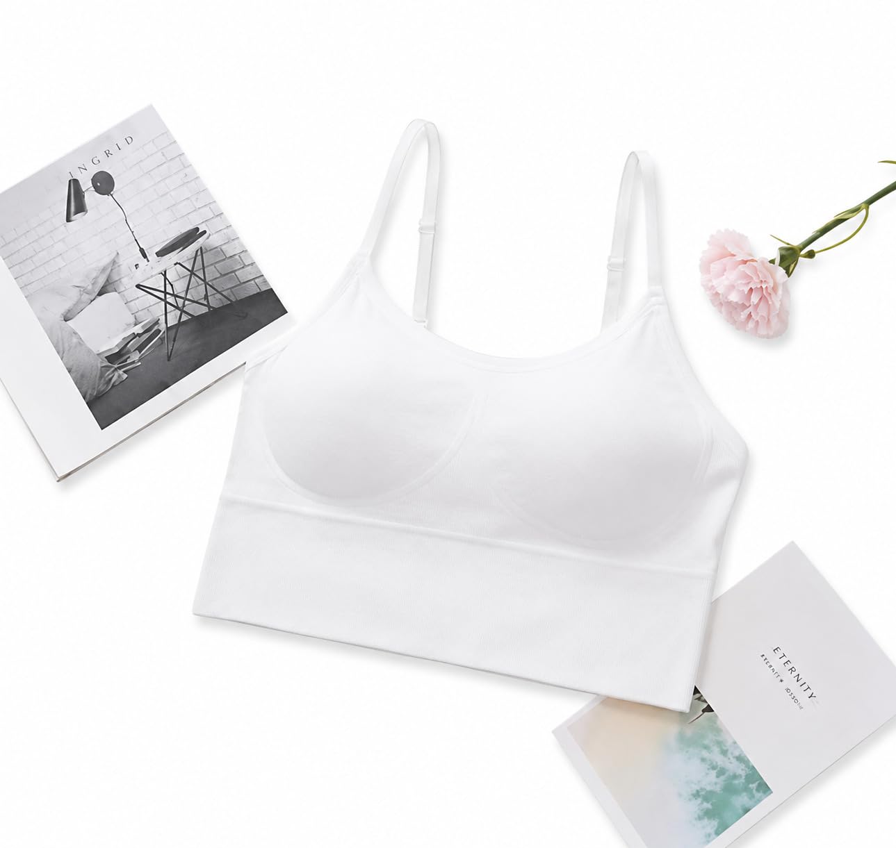 vioxi Women Soft Cotton Wirefree Sports Bra Pack of 2 | Removable Padded | Full Coverage | Breathable & Comfortable Casual Wear Bra-picture-56