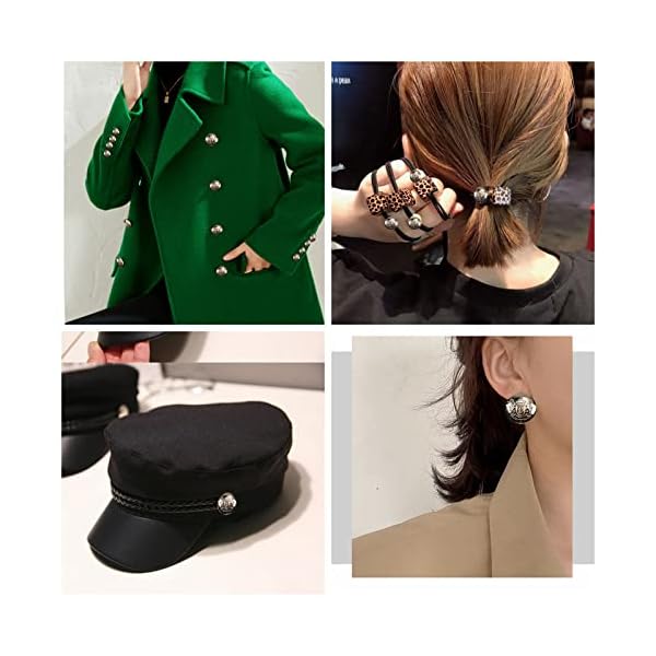 Hegebeck 90PCS Sewing Button Lion Head Metal Shank Buttons Round Buttons Metal Blazer Button Set for Blazers Coats Uniform Suits Jackets Gold Tone - Image 8