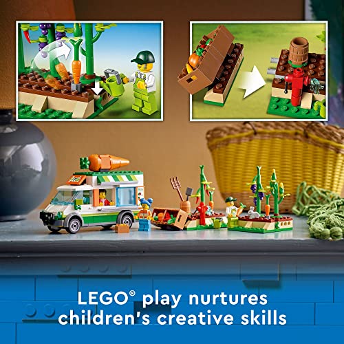 LEGO City Farmers Market Van 60345 Building Toy Set for Kids Boys - Image 3