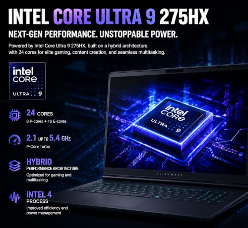 Image of Alienware 16X Aurora Gaming AI Laptop GeForce RTX 5070 Intel Ultra 9 275HX