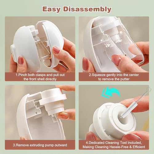 POSEOUU Toothpaste Dispenser Wall Mounted for Bathroom Automatic Toothpaste Squeezer for Kids and Adult with Custom Cleaning Brush & 2 Heavy-Duty Adhesive Pads (Sapphire Blue)