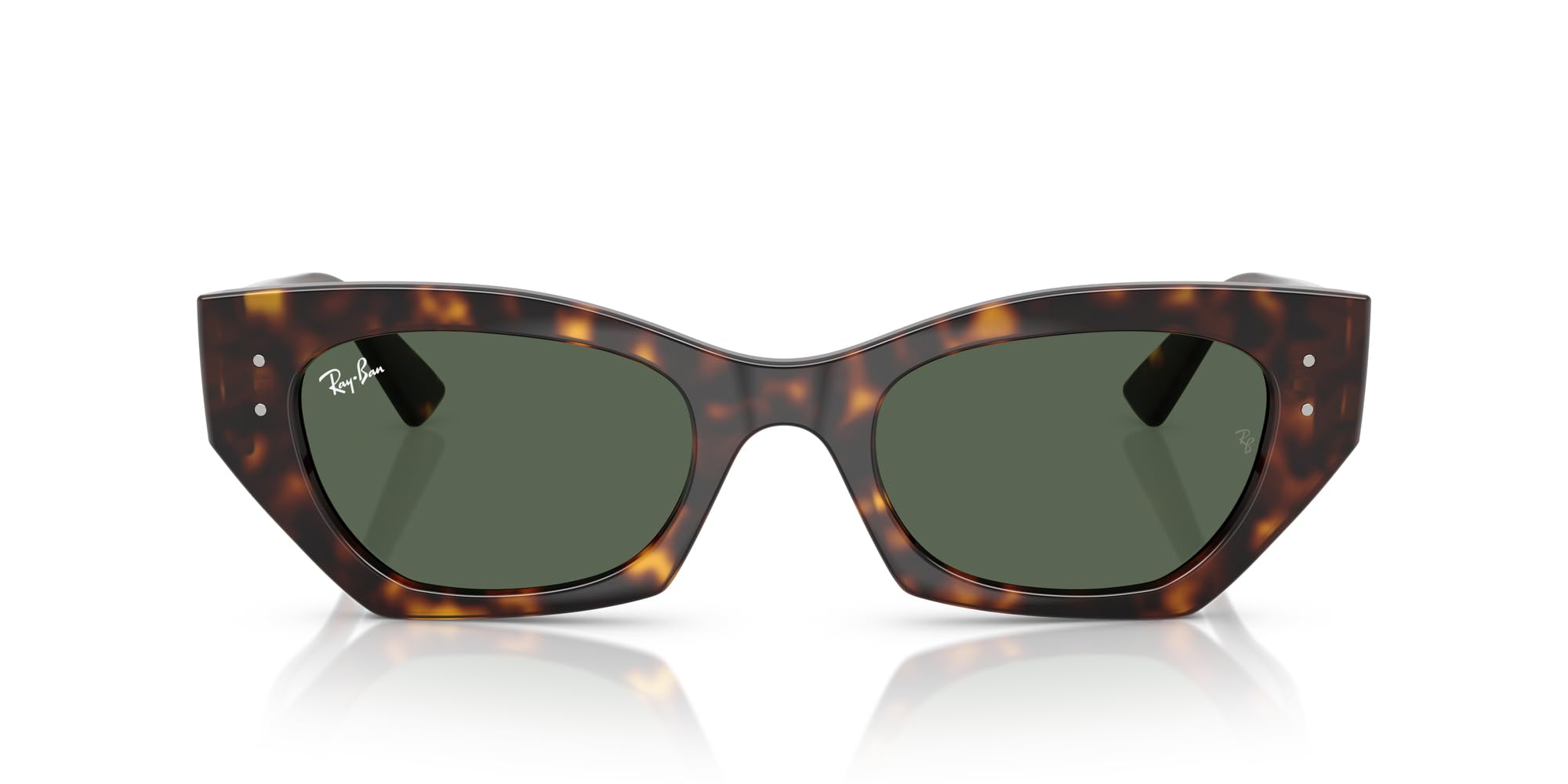 Ray-Ban RB4430 Zena Butterfly Sunglasses, Havana/Dark Green, 49 mm