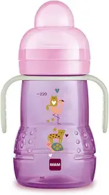 Copo MAM Trainer Night 220ml - Rosa