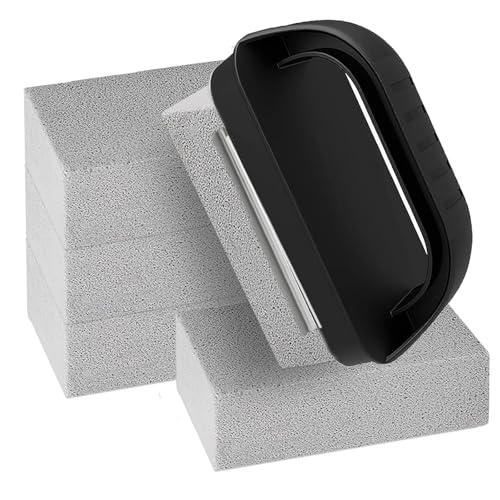 Pools Pumice Stone with Handle Swimming Pool Pumice Cleaning Block Pool Tile Cleaner Stone for Pools & Spa Tile Bathroom (5 Pcs)