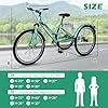 LILYPELLE Mountain Tricycle for Adults, 7 Speed Three Wheel Bikes, 24/26/27.5 Inch Men's Women's Tricycles Trikes with Shopping Basket #3
