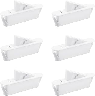 6 pcs 1714WHITE Window Sash Vent Stops for Residential Window Safety Applications - White
