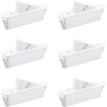 6 pcs 1714WHITE Window Sash Vent Stops for Residential Window Safety Applications - White