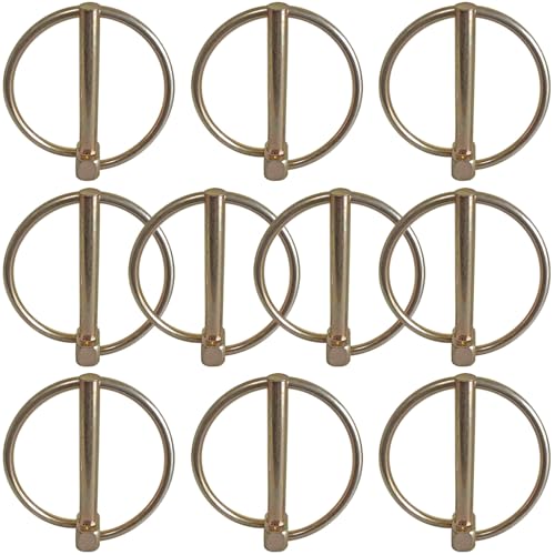 10 Stück Klappsplinte mit Ring, M4.5x36mm Klappsplint, Splintbolzen aus galvanisch verzinktem Stahl, Sicherungssplint für Traktoren, Anhänger, LKWs, Transportwagen und Rasenmäher