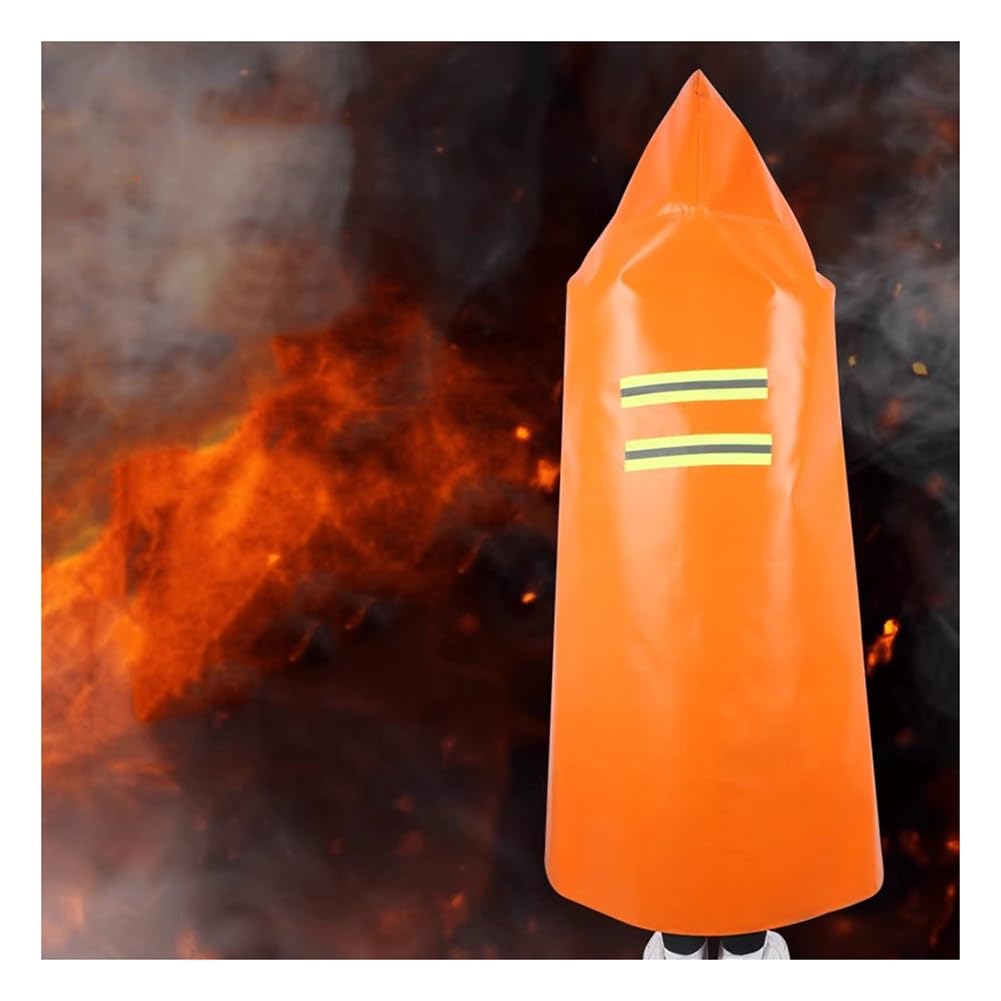 Capa Ignífuga con Capucha, Manta De Seguridad para Emergencias Contra Incendios para Adultos Y Niños Protección Corporal Completa Retardante De Llama De 1100 °C Reutilizable(1.5x1.6m)