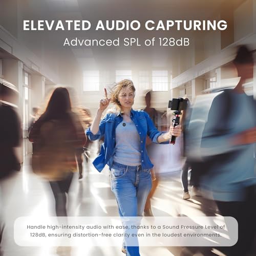 Image of CrossBeats Clip M02 AI Wireless Mic for YouTube Video Recording,iPhone 15 /16,Type C,Vlogging,Content Creation for iOS and Android,Collar Lavalier Lapel Bluetooth Mic Wireless Microphone (2026,New)