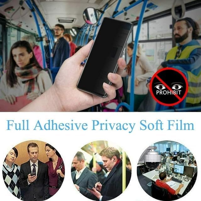 Image of Techsage Privacy Screen Protector Film Compatible with Oneplus 11R,45 Degree Anti Spy, Bubble Free, Self Healing Unbreakable Full Coverage Membrane - Transparent [Not Tempered Glass]