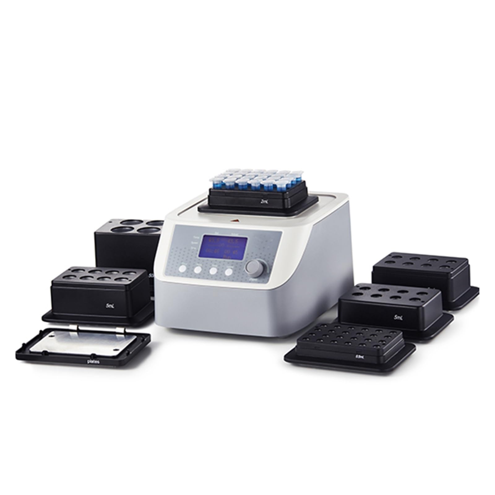 Agitador Orbital, Incubadora de baño seco Metal temperatura con bloque calefacción 0,5/1,5/2/15/50ml mezclador vibración dispositivos termostáticos laboratorio(HCM100-Pro)