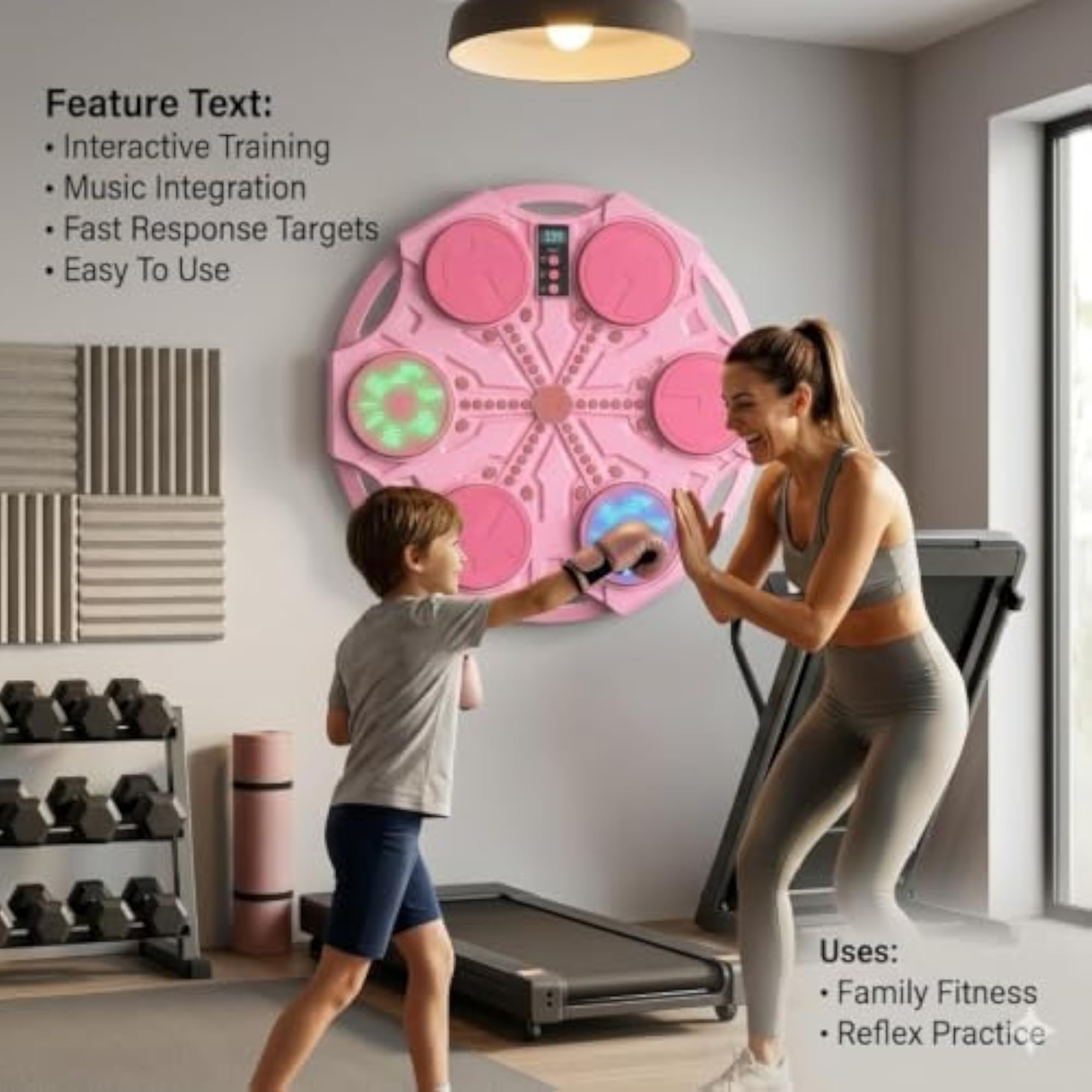 Bluetooth Music Boxing Machine with LED Light Targets