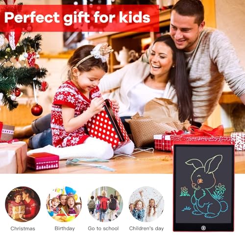 Image of 8.5 Inch LCD Writing Tablet - Electronic Magic Slate for Kids with Stylus Pen - Reusable Digital Drawing Doodle Board Smart Notepad for Writing & Learning (Multicolor)