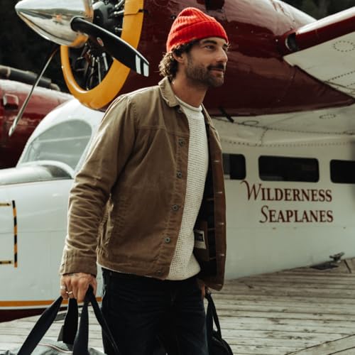 Image of Huckberry Flint and Tinder Men's Flannel-Lined Waxed Trucker Jacket