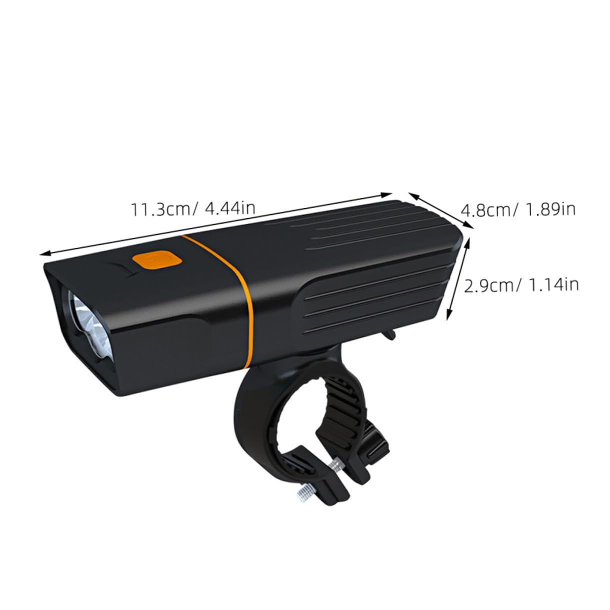 Luci Bicicletta LED Ricaricabili USB Set Batteria 2400mah Ipx5 Luce Anteriore e Posteriore in PC e Silicone per Guida Notturna Sicura