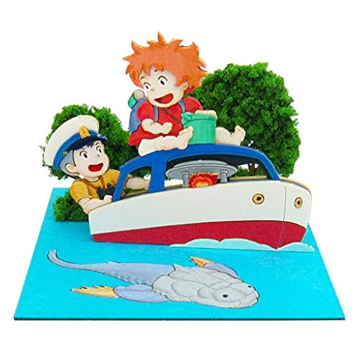 Ponyo on the cliff the Sankei Studio Ghibli mini Pom aboard scale papercraft MP07-40 | Ya disponible en tu tienda friki favorita! En mundofriki.es!
