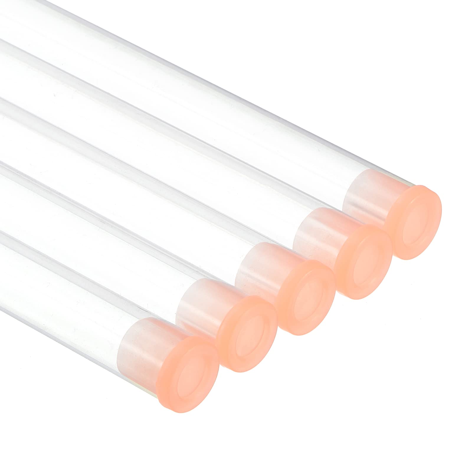 PATIKIL 45cm Length Fishing Floating Tube, 10 Pack 10mm Inner Dia Plastic Round Fix Fish Buoy Tubing, Clear