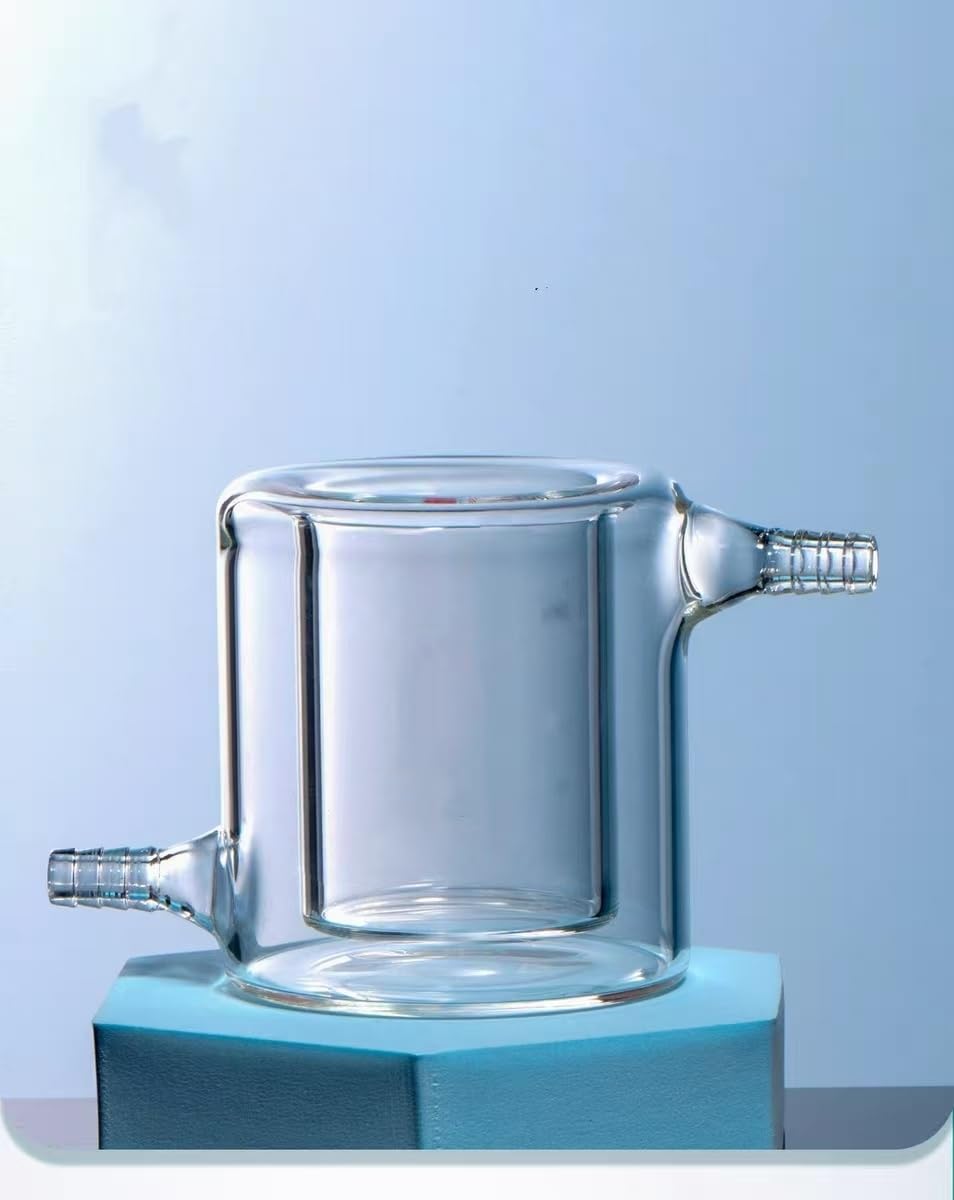 Dwuwarstwowa zlewka z płaszczem 50-2000 ml - Reaktor z enzymatycznym fotokatalitycznym szkłem borokrzemianowym do użytku laboratoryjnego(150ML)
