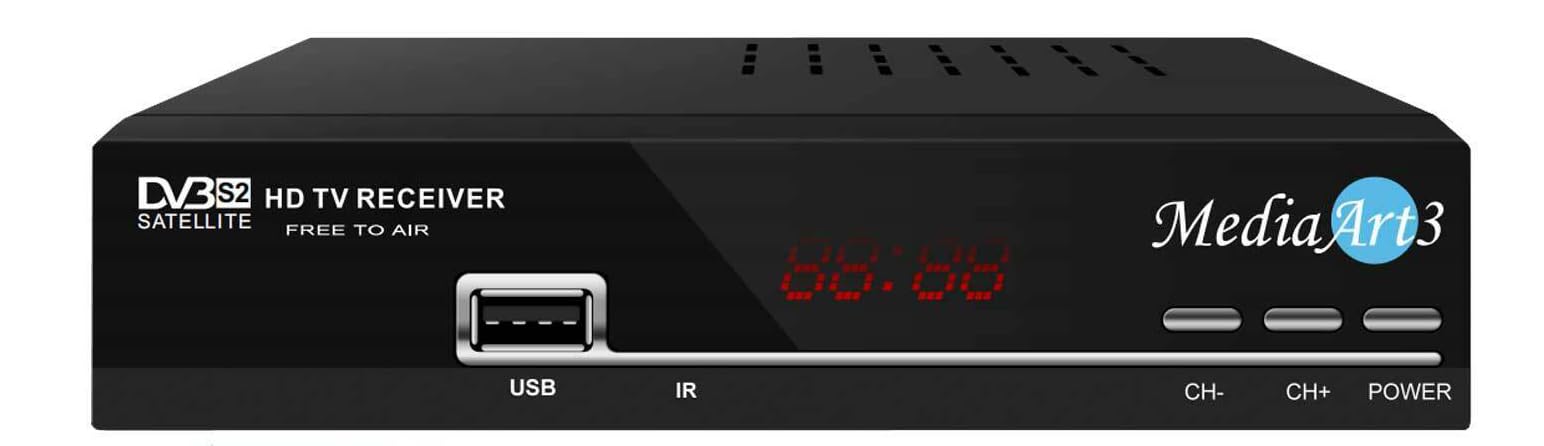 Digitale Satanlage Komplettset 60cm Sat-Schüssel Spiegel HDTV Sat-Receiver 2X USB LNB 0,1dB Kabel Sat Anlage 1 Teilnehmer Full HD Astra 19°E Deutsch F-Steckern